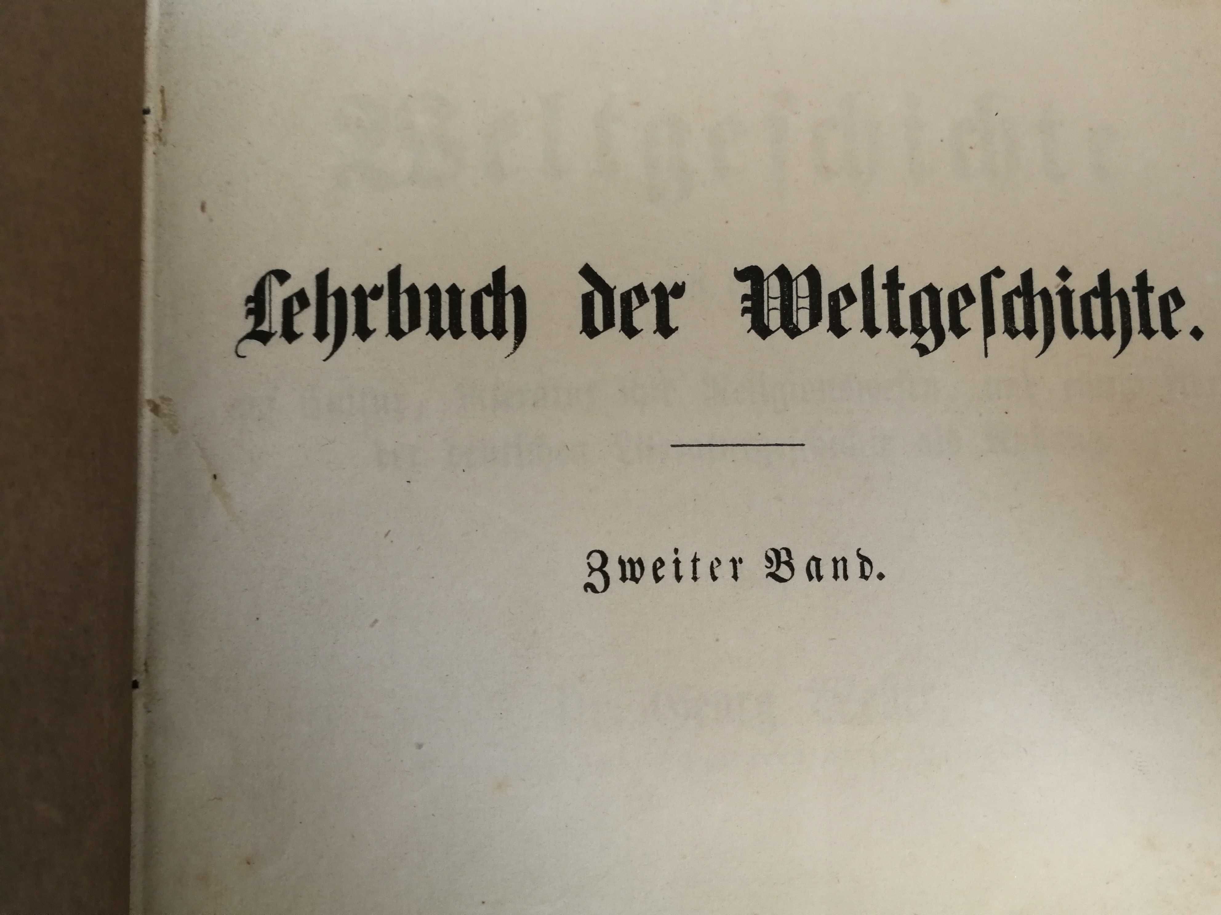 Książka- Lehrbuch der Weltgeschichte 1865 r.