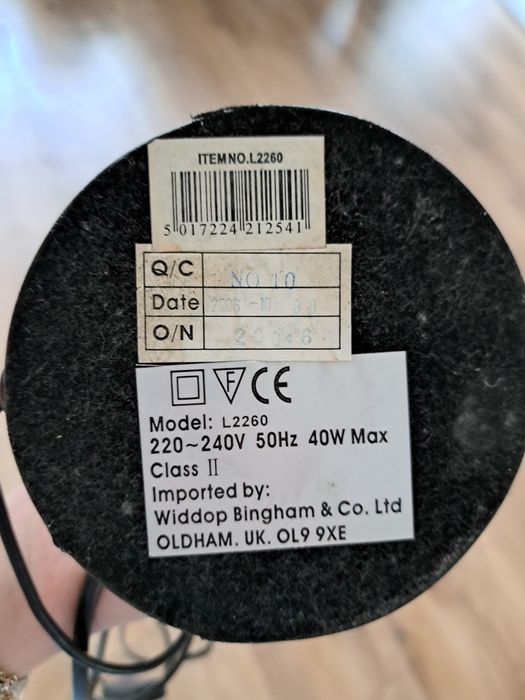 Lampka nocna stolowa Vintage Tiffany Witraz Angielska z brązu
