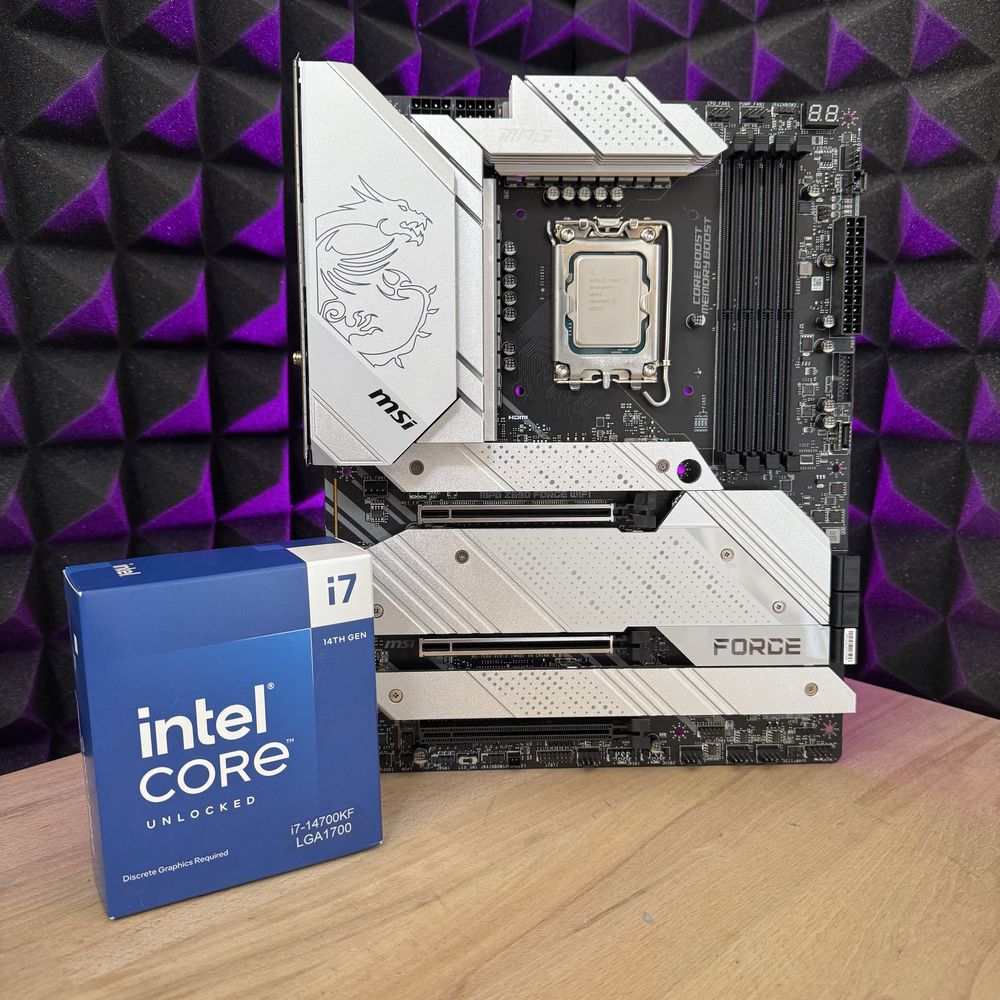 Топ комплект i7 14700KF, Msi Force Z690 материнська плата, процесор