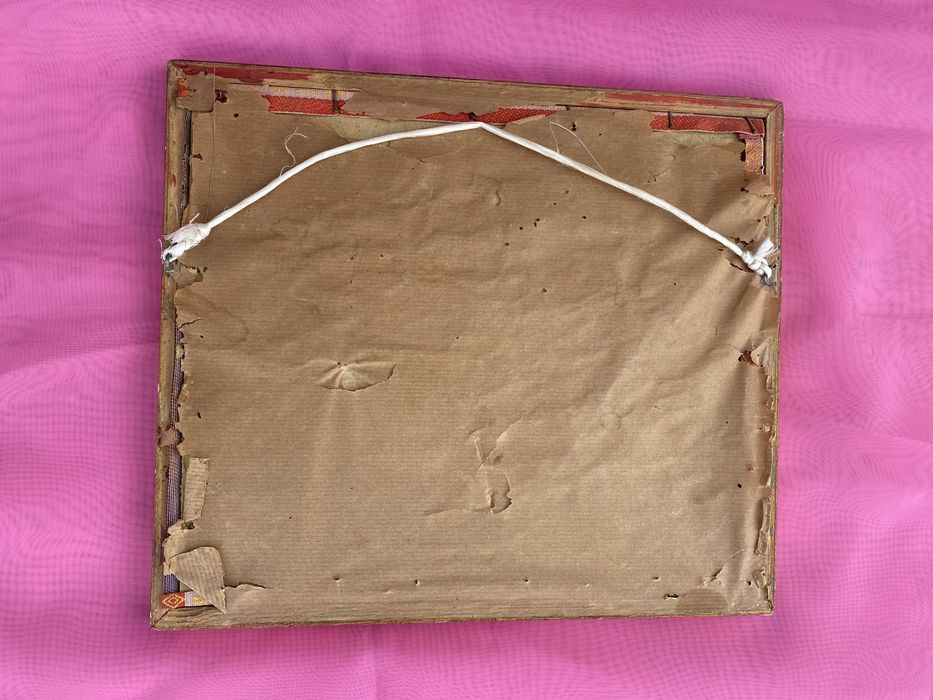 Moldura estilo de vida asiático,com tapeçaria