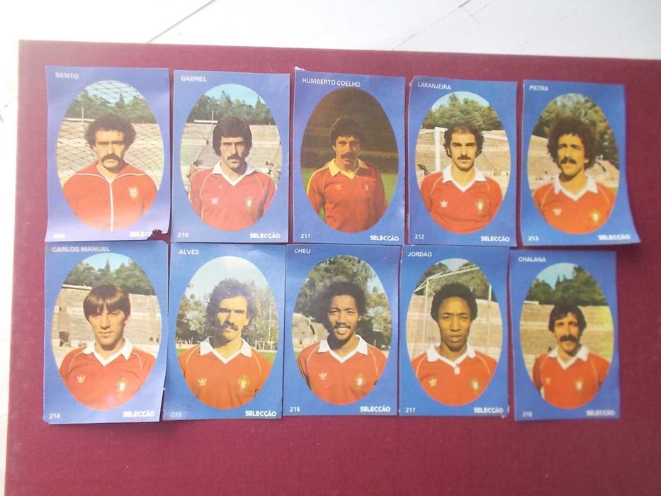 Cromos da coleção Equipa 1980/81