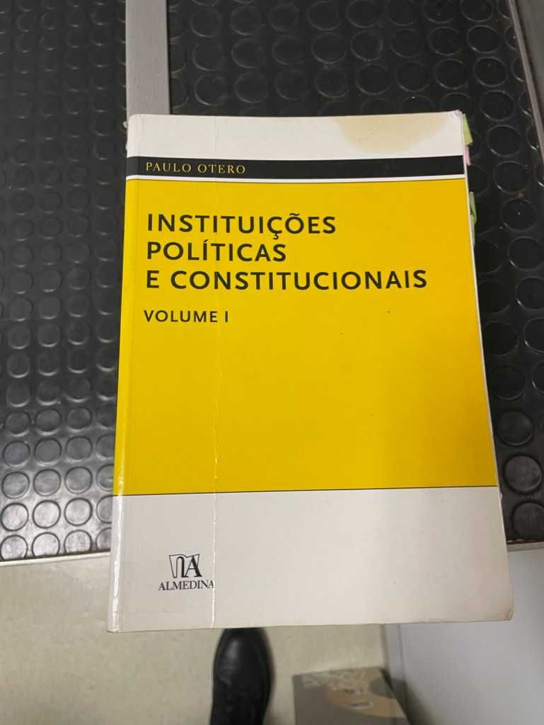 livro instituições políticias e constitucionais vol i- paulo otero