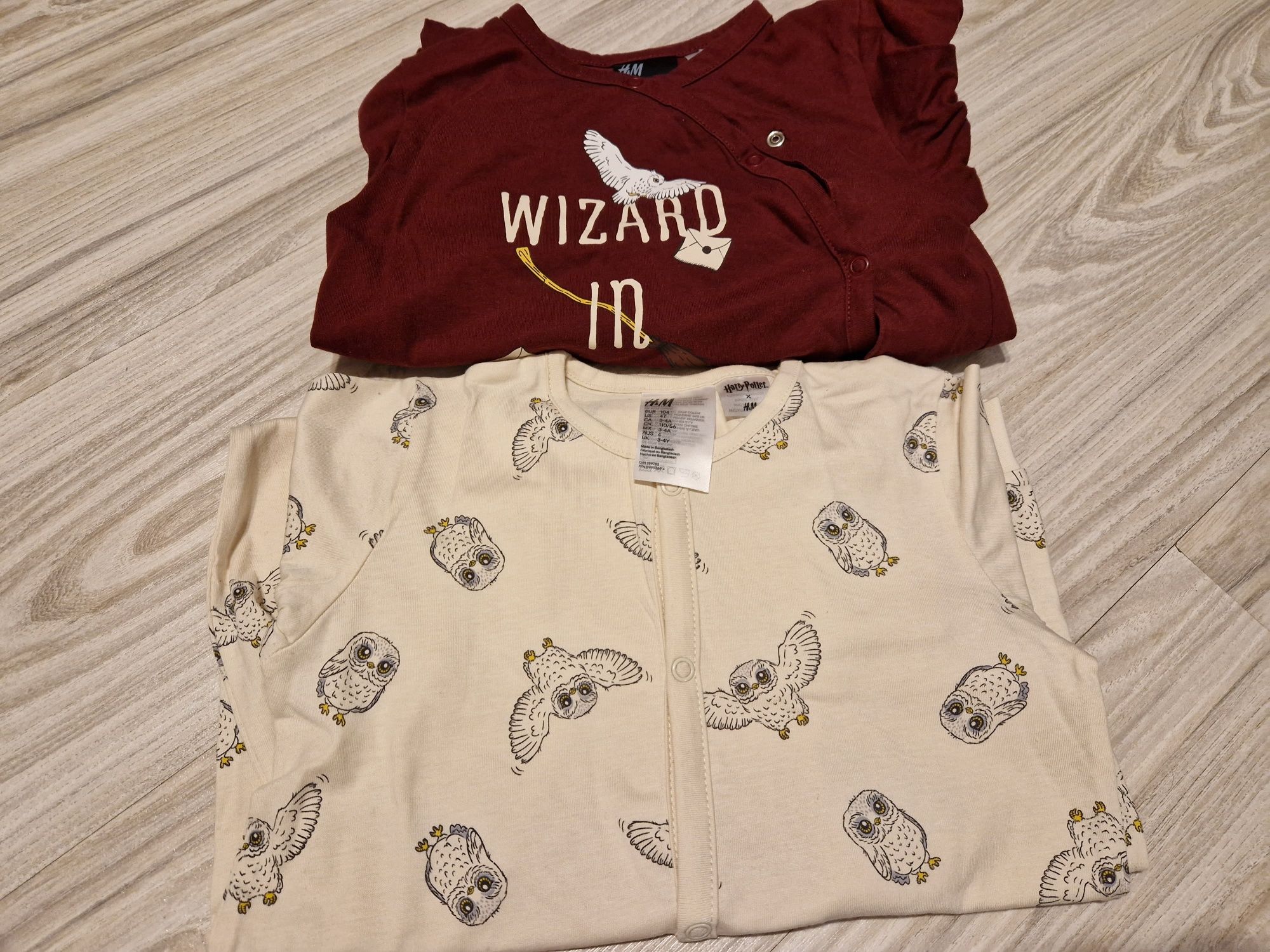 2 ( 1 nowa) pizamki pajacyk h&m 104 harry potter