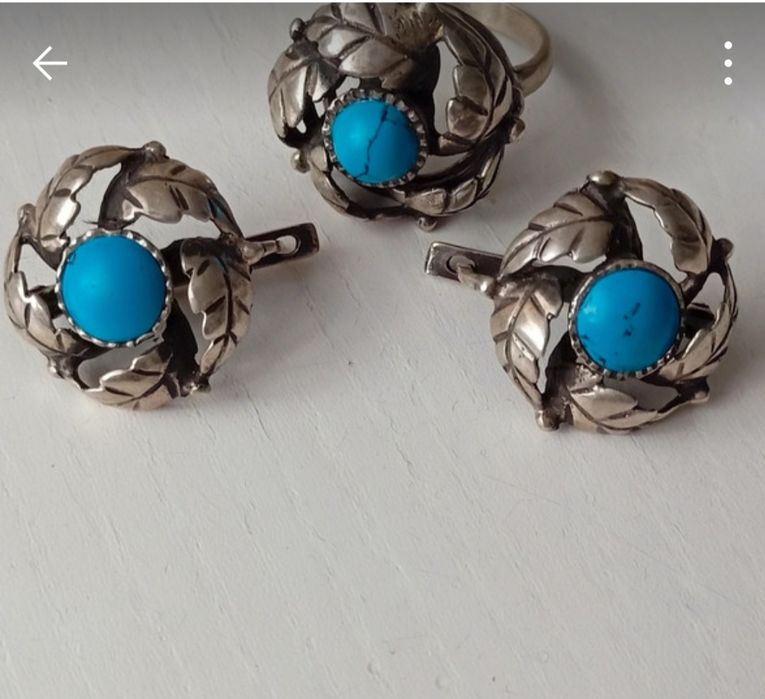 Stary srebrny pierścionek rosyjski filigran 875