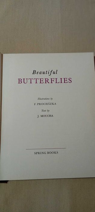 Livro de borboletas Mocha Beautiful Butterfly Plates Full Color 1965