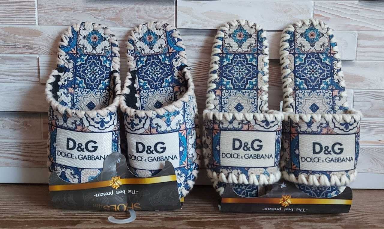 Тапочки з відкритим носком Dolce & Gabbana Знижки