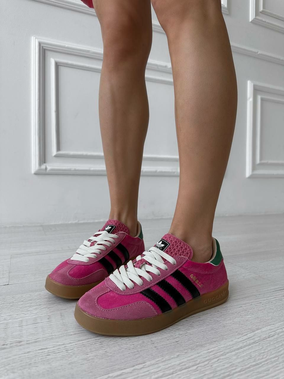 Adidas Gazelle x Gucci Pink Green