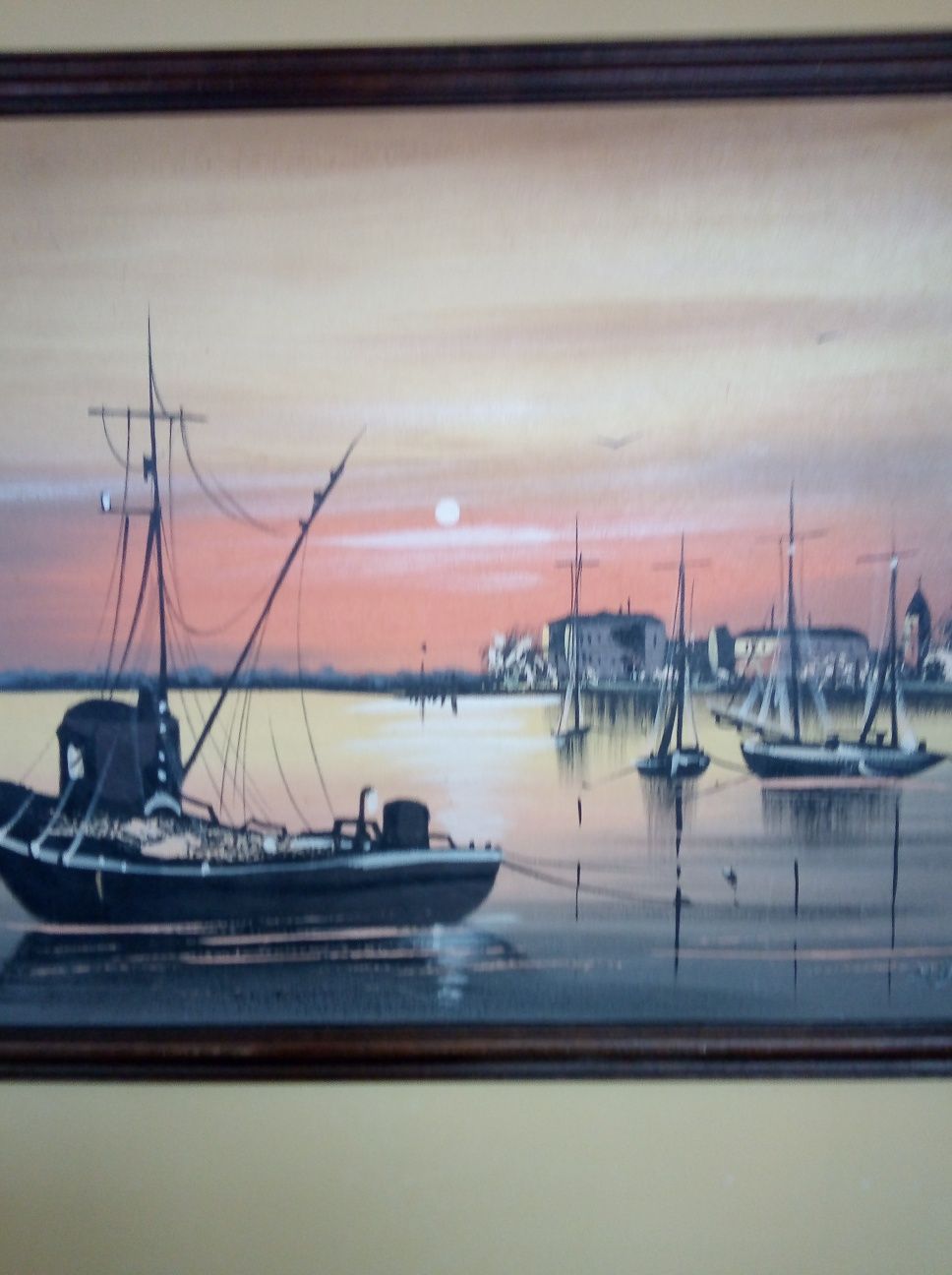 Port marynistyka  obraz olejny na płótnie ręcznie malowany