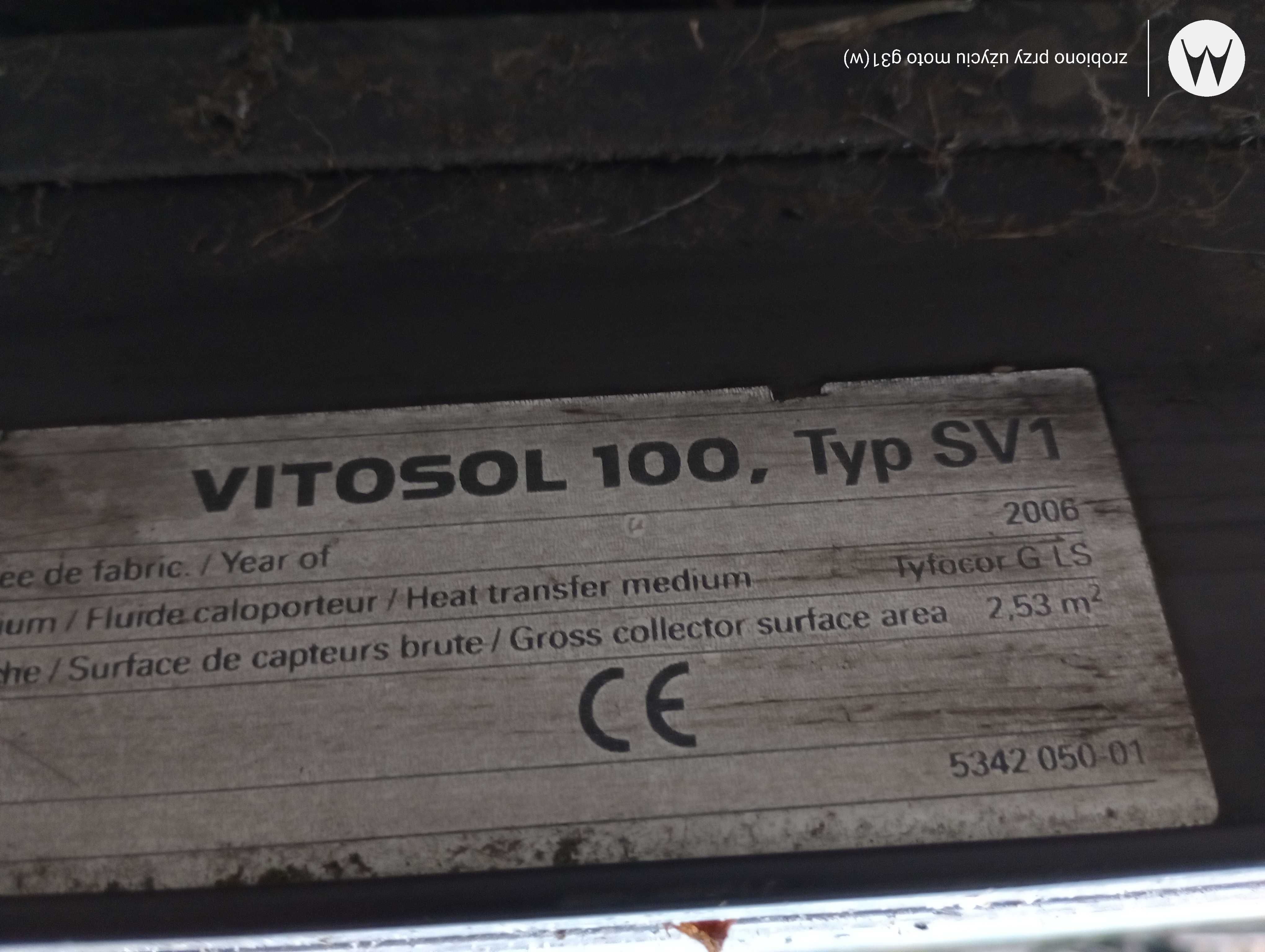 Panel Kolektor słoneczny Viessmann Vitosol 100 typ sv 1,  sztuk 2