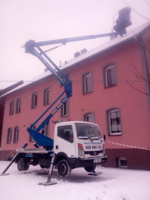 Podnośnik koszowy zwyżka 25m Kędzierzyn Koźle Opolskie wycinka drze