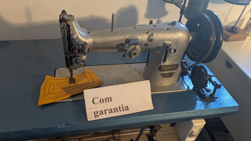 Máquina sapateiro Pfaff ponto Zig zag e a direito com ponto até 9mm