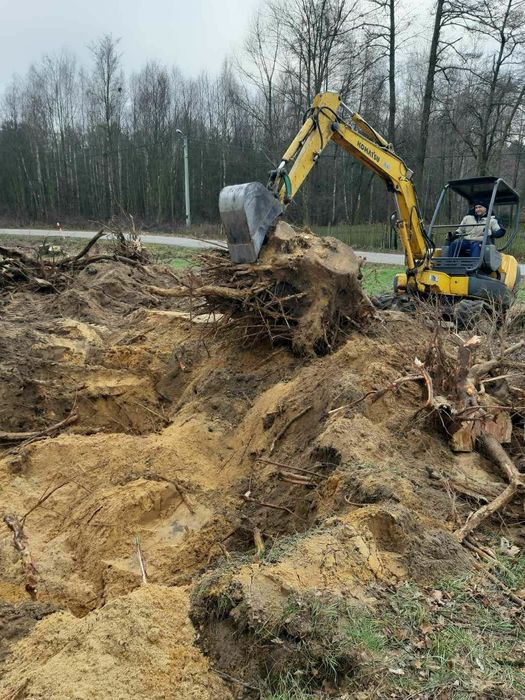 Usługi koparką,wyburzenia, roboty ziemne,wiertnica,czyszczenie działek