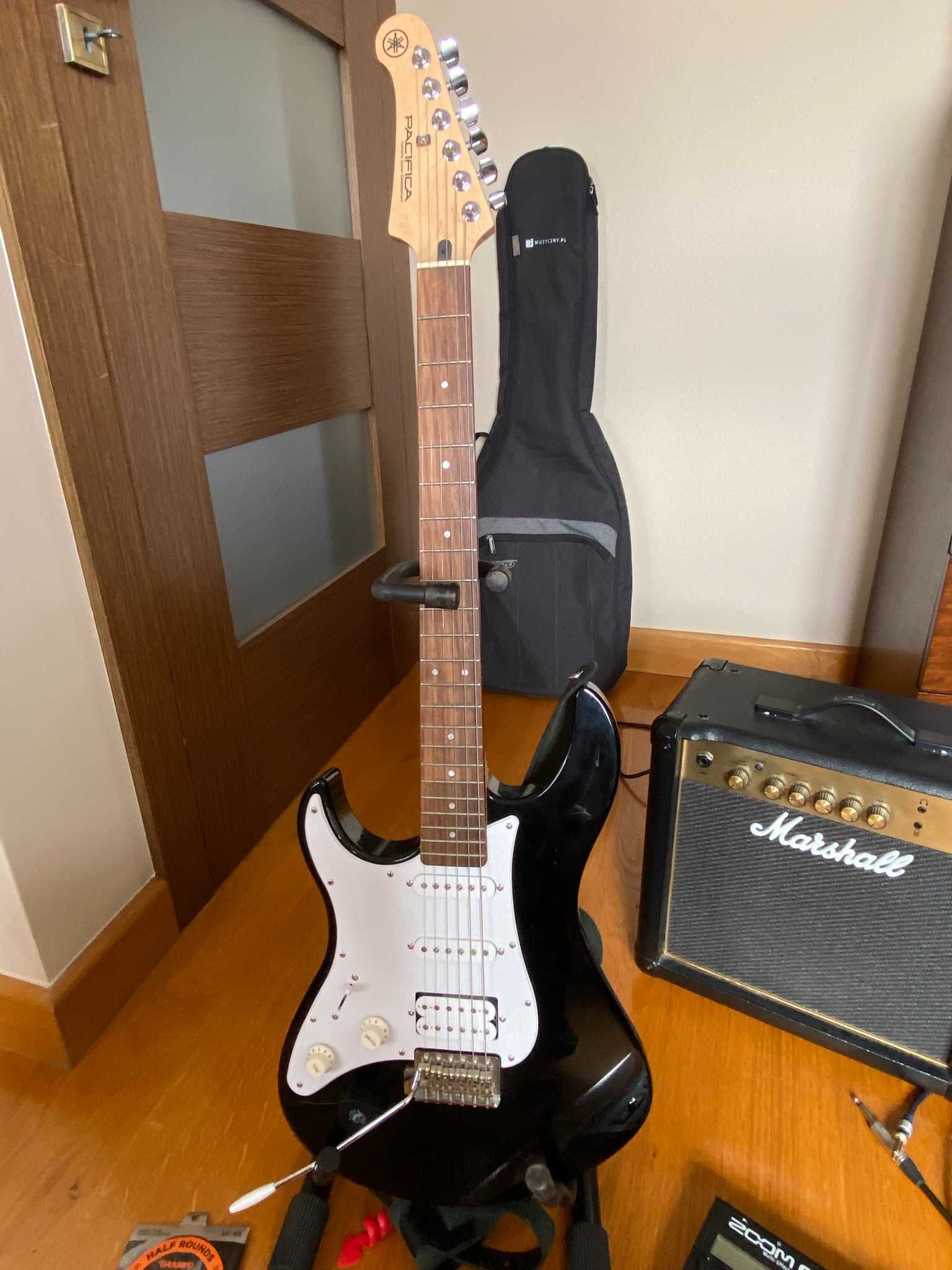 Yamaha pacifica 112JL (leworęczna) + Marshall MG15 + ZOOM G3XN i inne