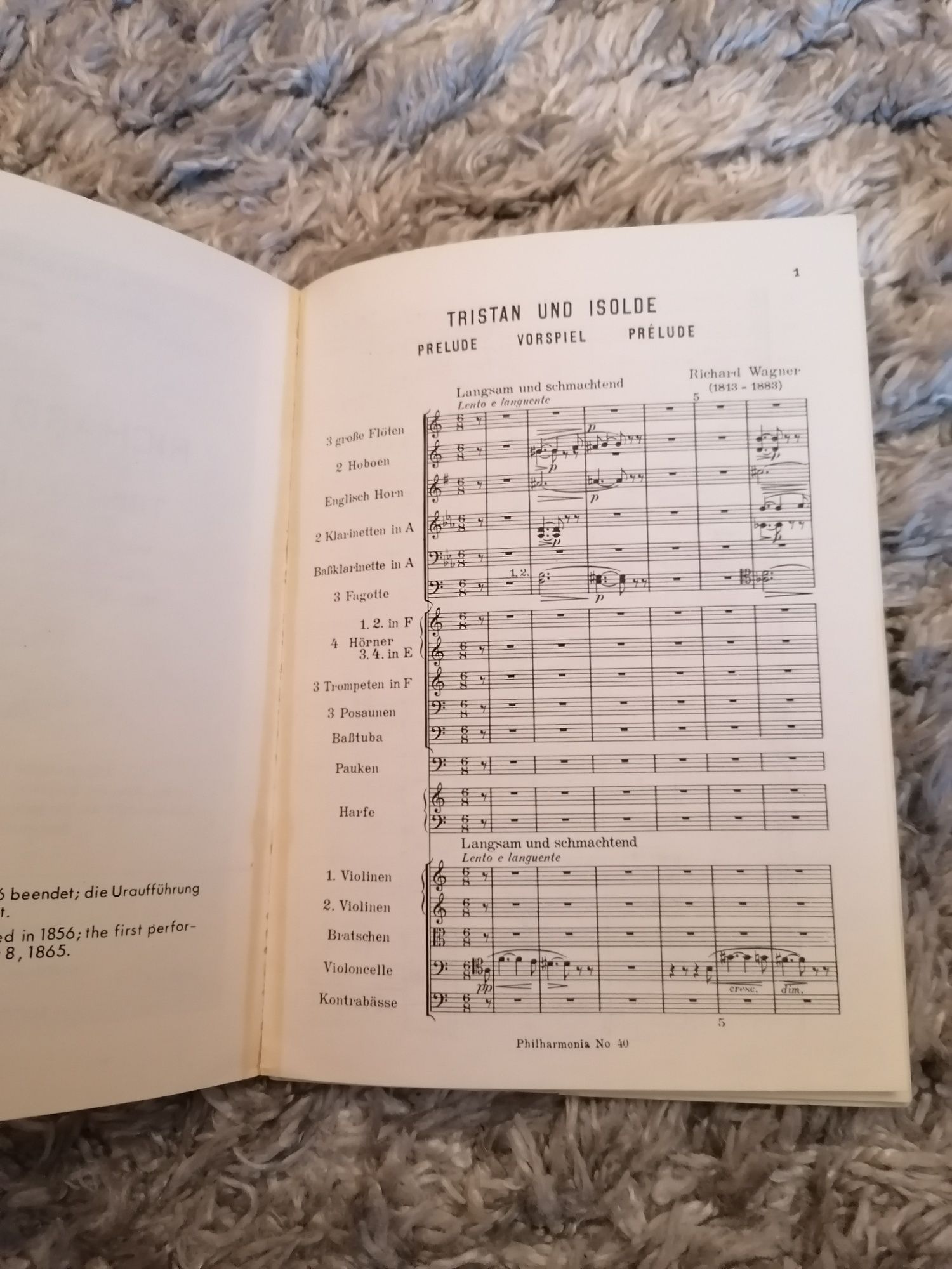 Richard Wagner Tristan i Izolda, nuty, partytura