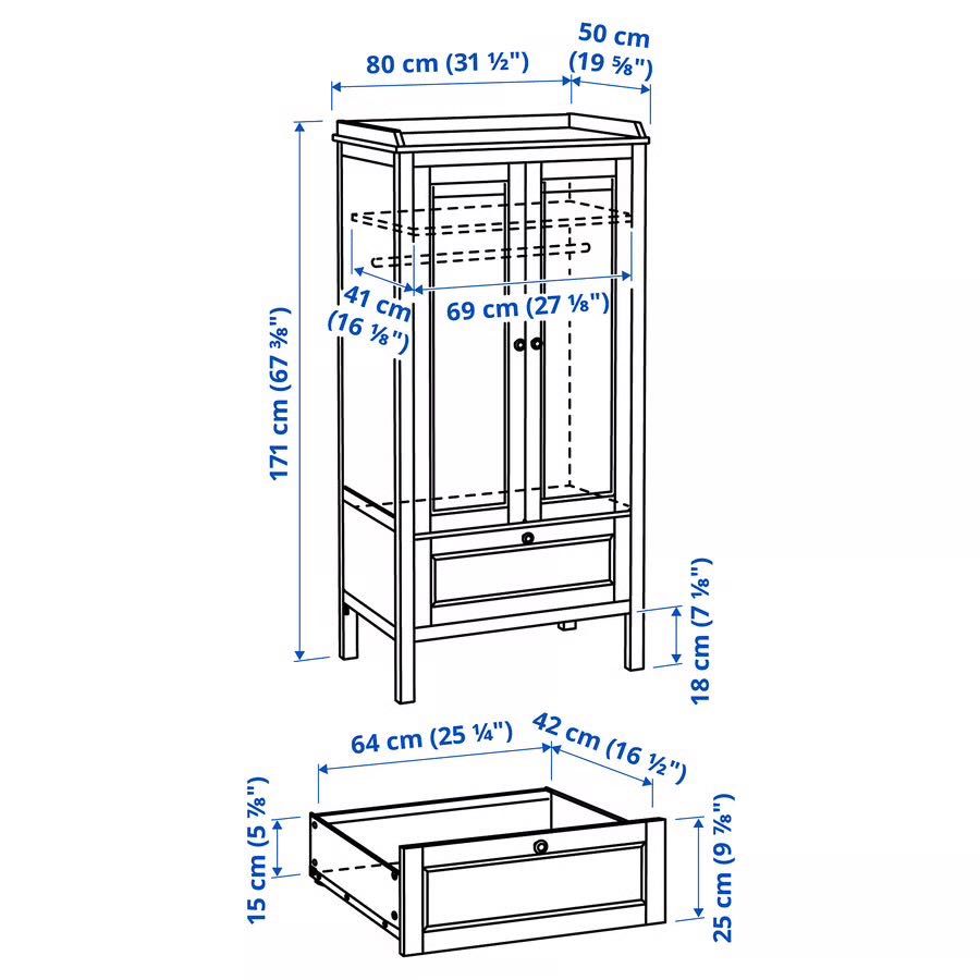 Szafa IKEA SUNDVIK szara
