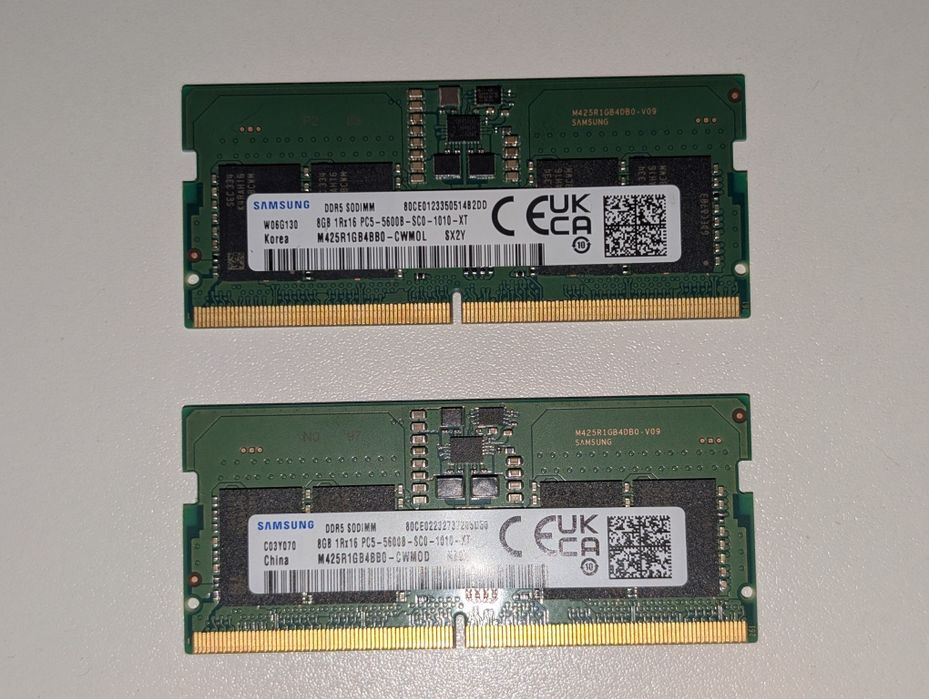 16gb ddr5 Samsung - 2x8gb 5600mhz - оперативна пам'ять для ноутбуку