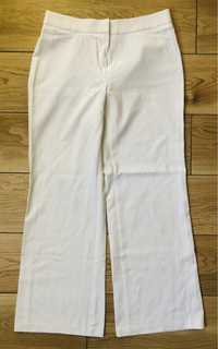 Białe spodnie z szerokimi nogawkami Marks&Spencer 38