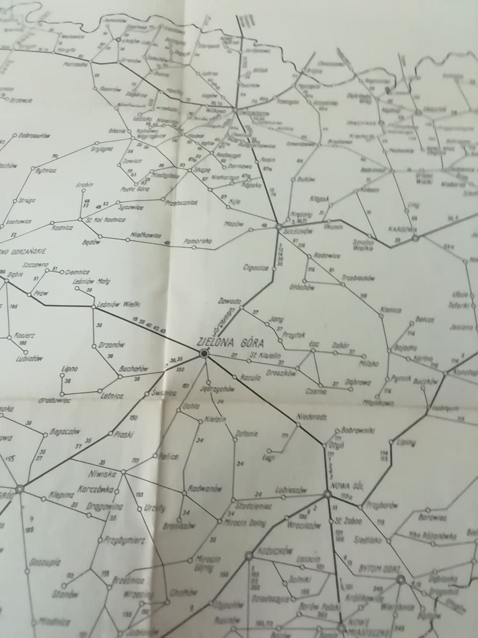 Stara mapa schematu sieci PKS 17 okreg