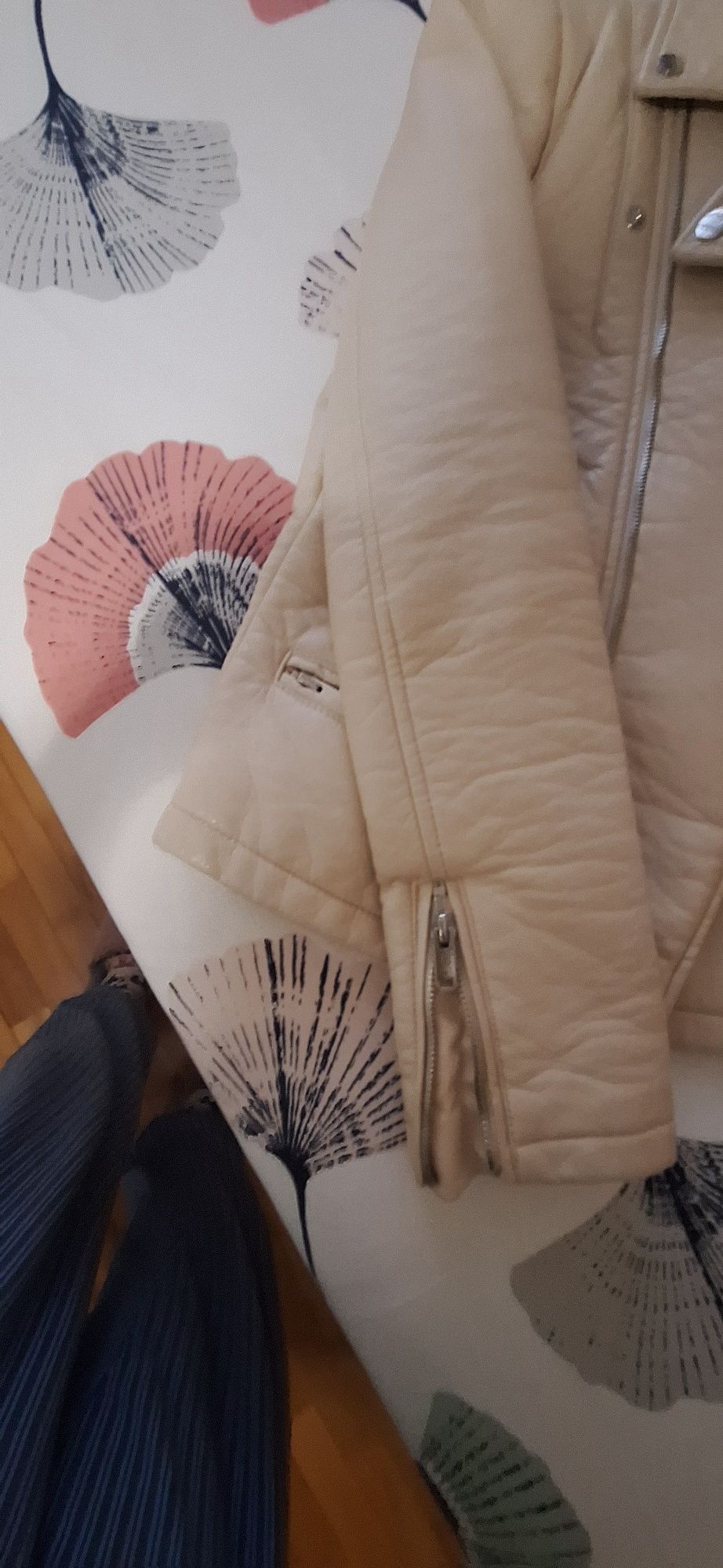 Bomber jacket zara basic bege ecopele