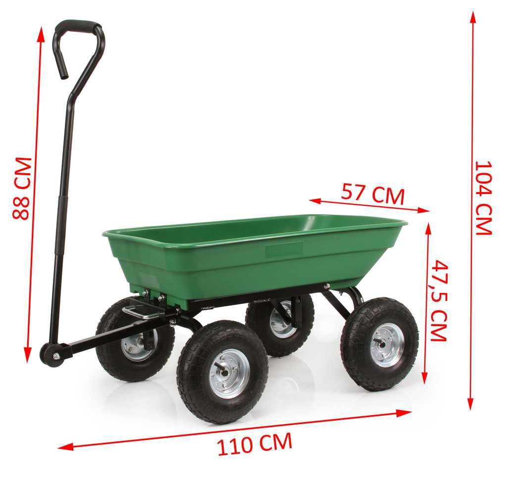 WÓZEK OGRODOWY 120Kg /kompozyt  ogrodniczy transportowy do ogrdu