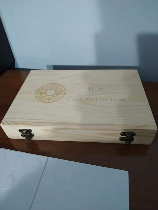 Caixa para coleção de moedas