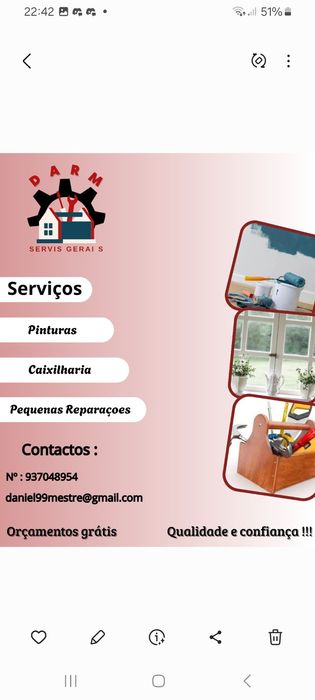 Faço remodelações e pequenas alterações