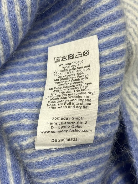 Someday вовна альпака теплий в’язаний оверсайз светр блакитний s m l