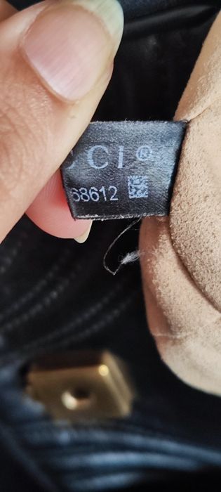 Gucci oryginalna czarna torebka Marmont Small skóra naturalna