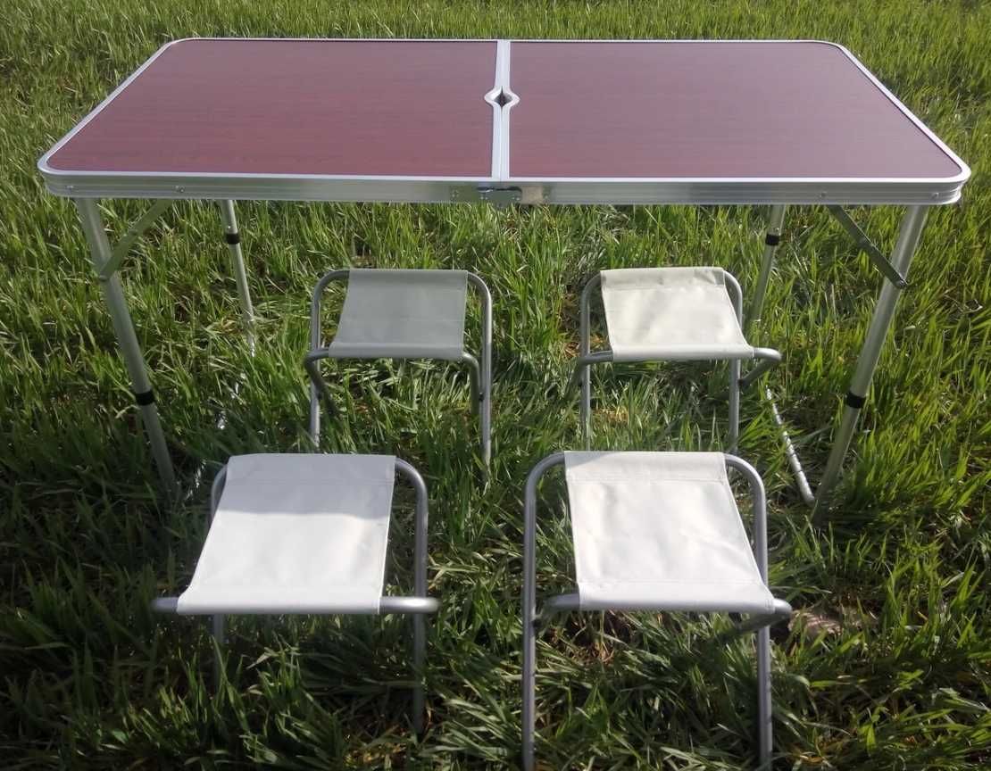 Стіл та стільчики для пікніку розкладний туристичний стіл