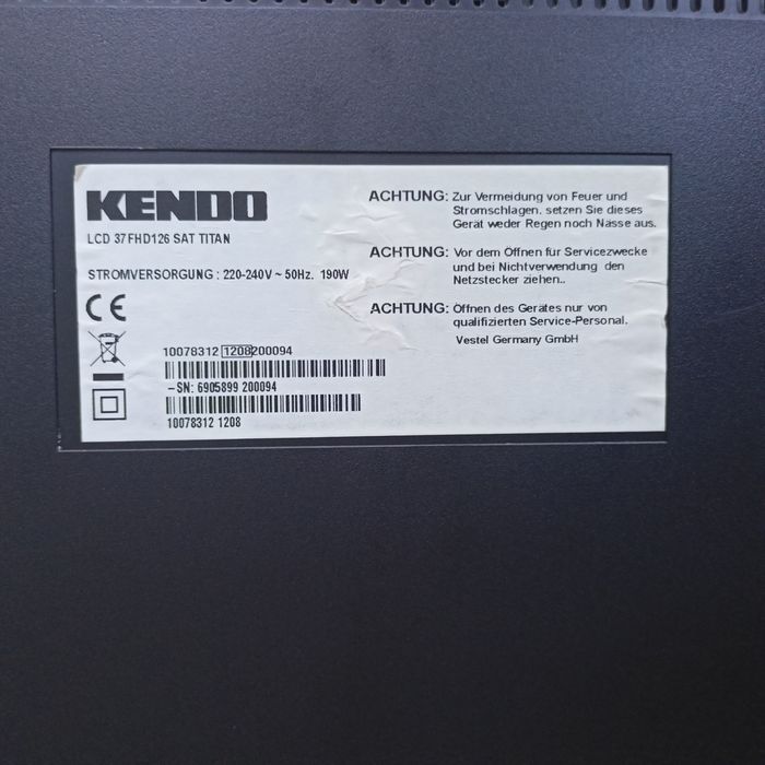 Telewizor Kendo LCD 37 cali FHD126 SAT