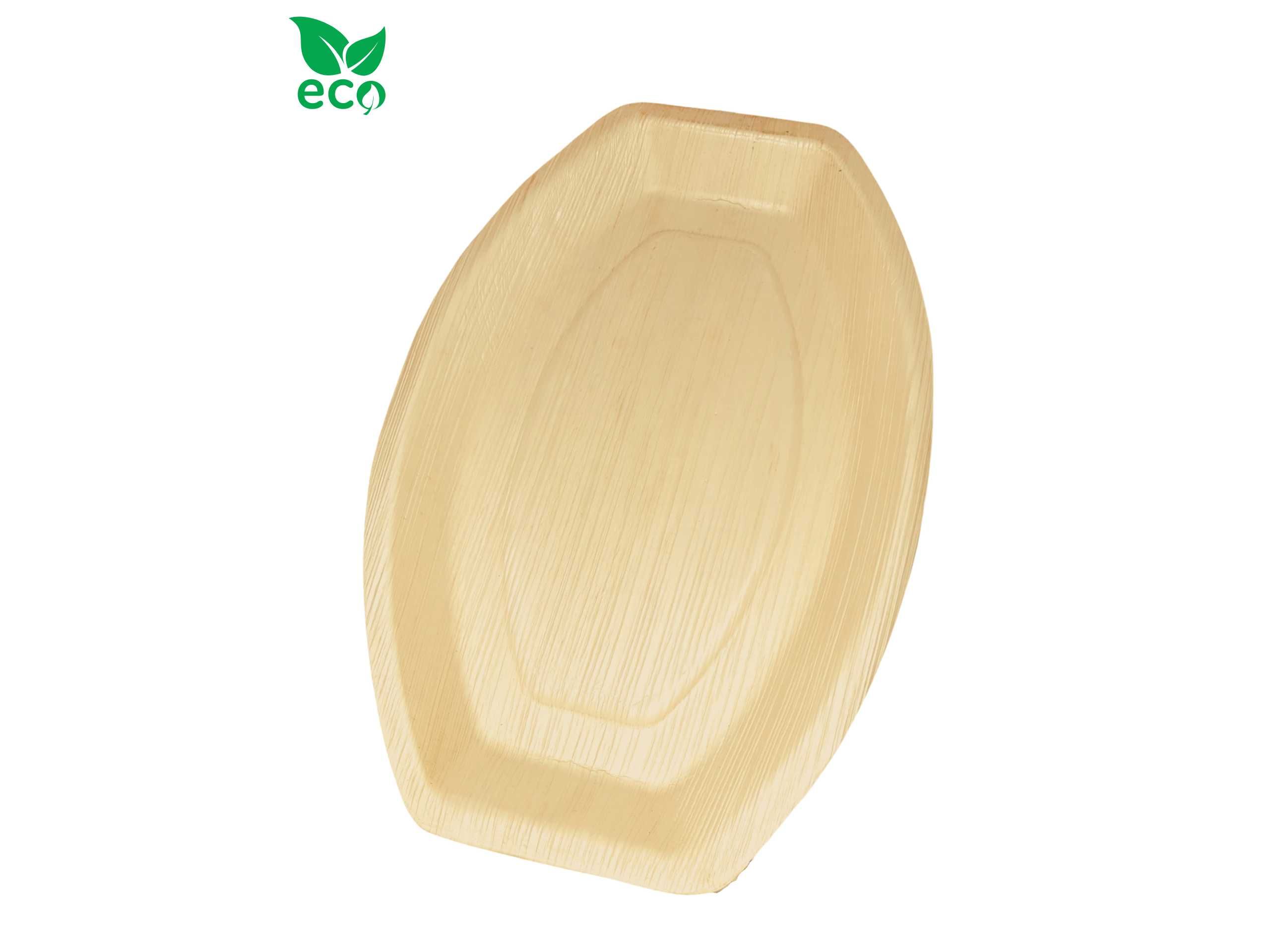 Eko taca owalna z liści palmowych catering 37cm 10szt PREMIUM