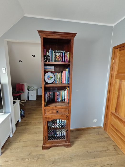 Meble Almi Decor Kolonialne Łóżko Stolik Nocny Witryna  Komoda Stół