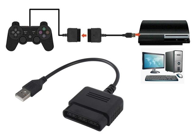 Adapter podłącz pada PS2 do PC i konsoli PS3 ** Video-Play Wejherowo