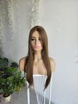 Długi tupet topper clip in uzupełnienie włosów Paula średni braz 60 cm