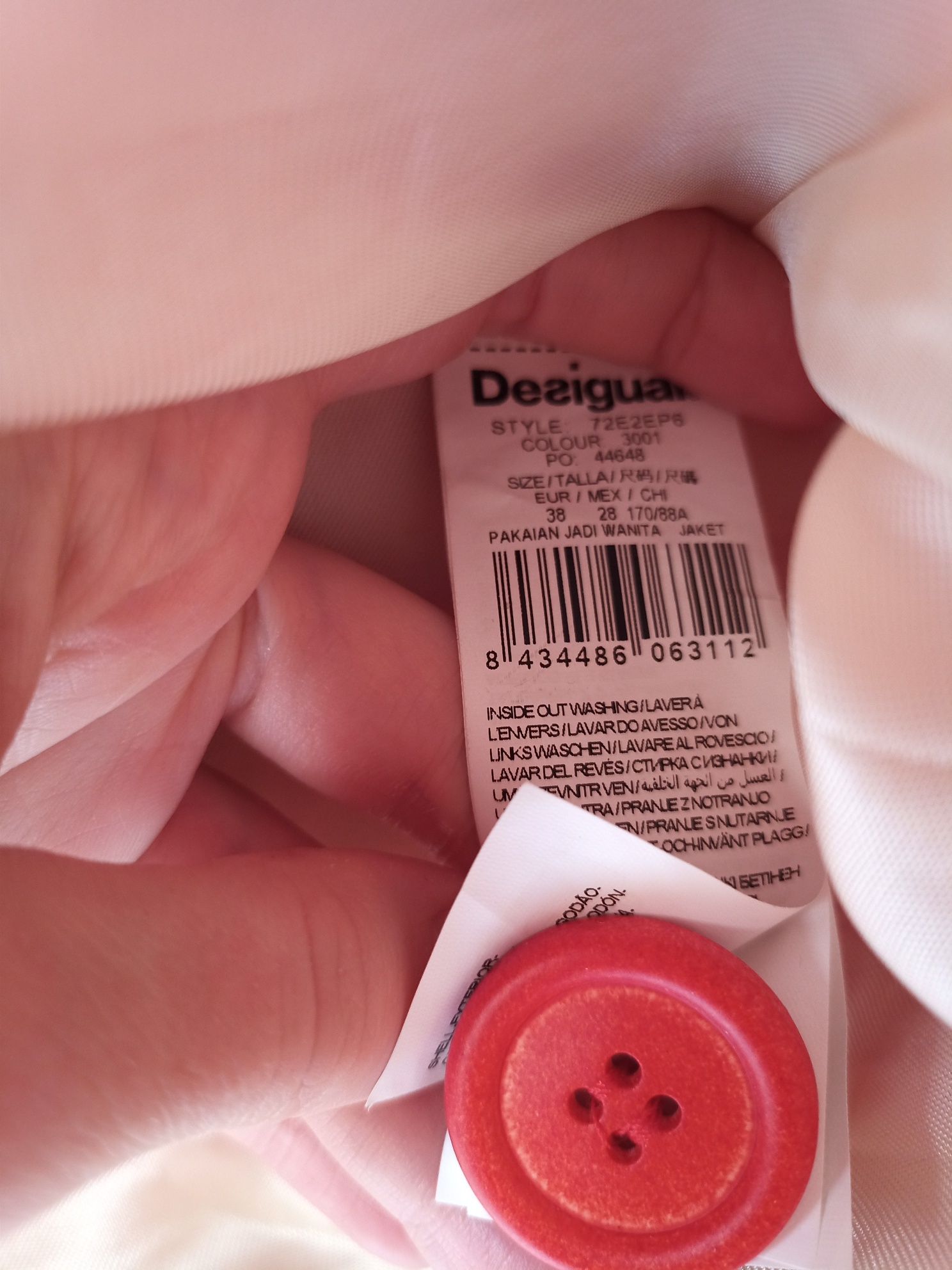 * Desigual * Kurtka płaszczyk r. 38 na 36 też wzór ornament czerwień