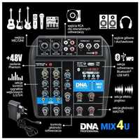 Mikser Interfejs DNA MIX 4U USB MP3 WAV Bluetooth Mikrofon Phantom