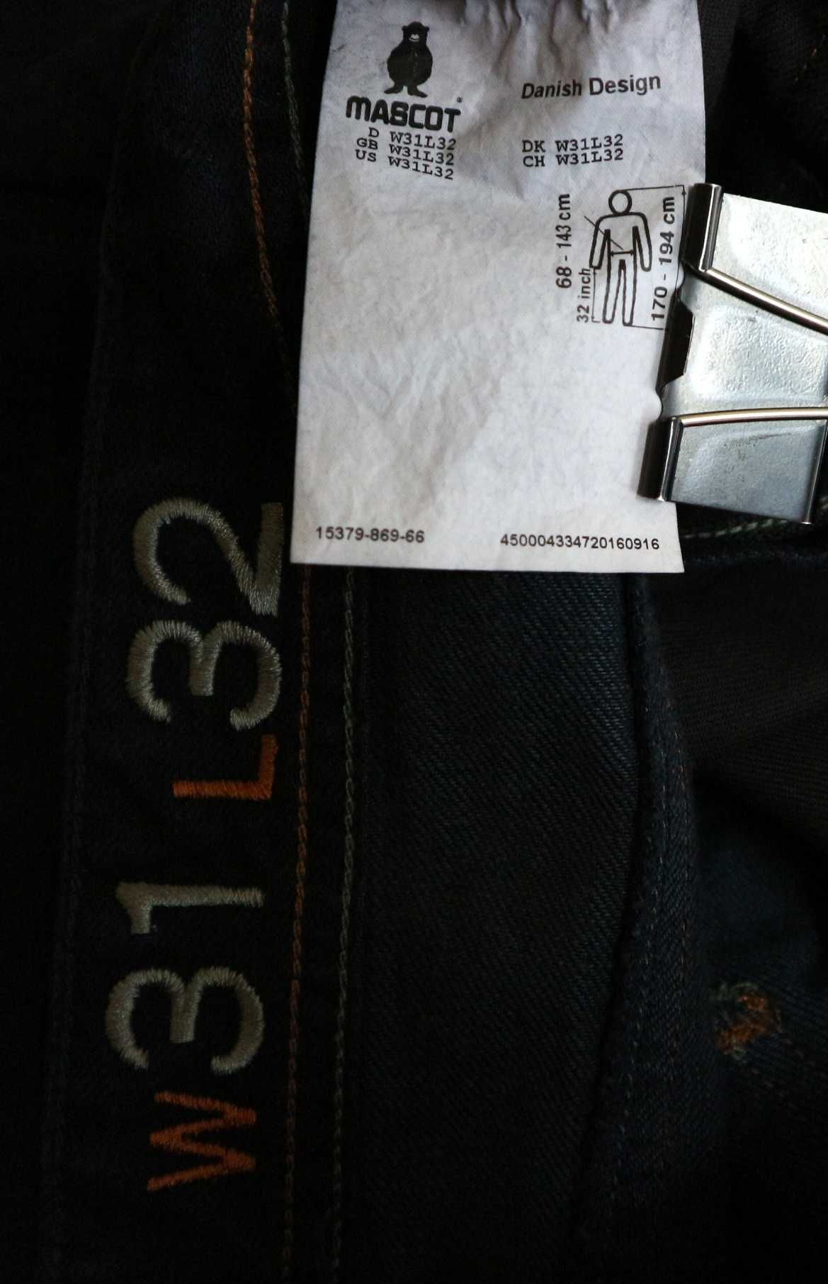 Mascot Manhattan spodnie jeansy robocze W31 L32 pas 2 x 40 cm