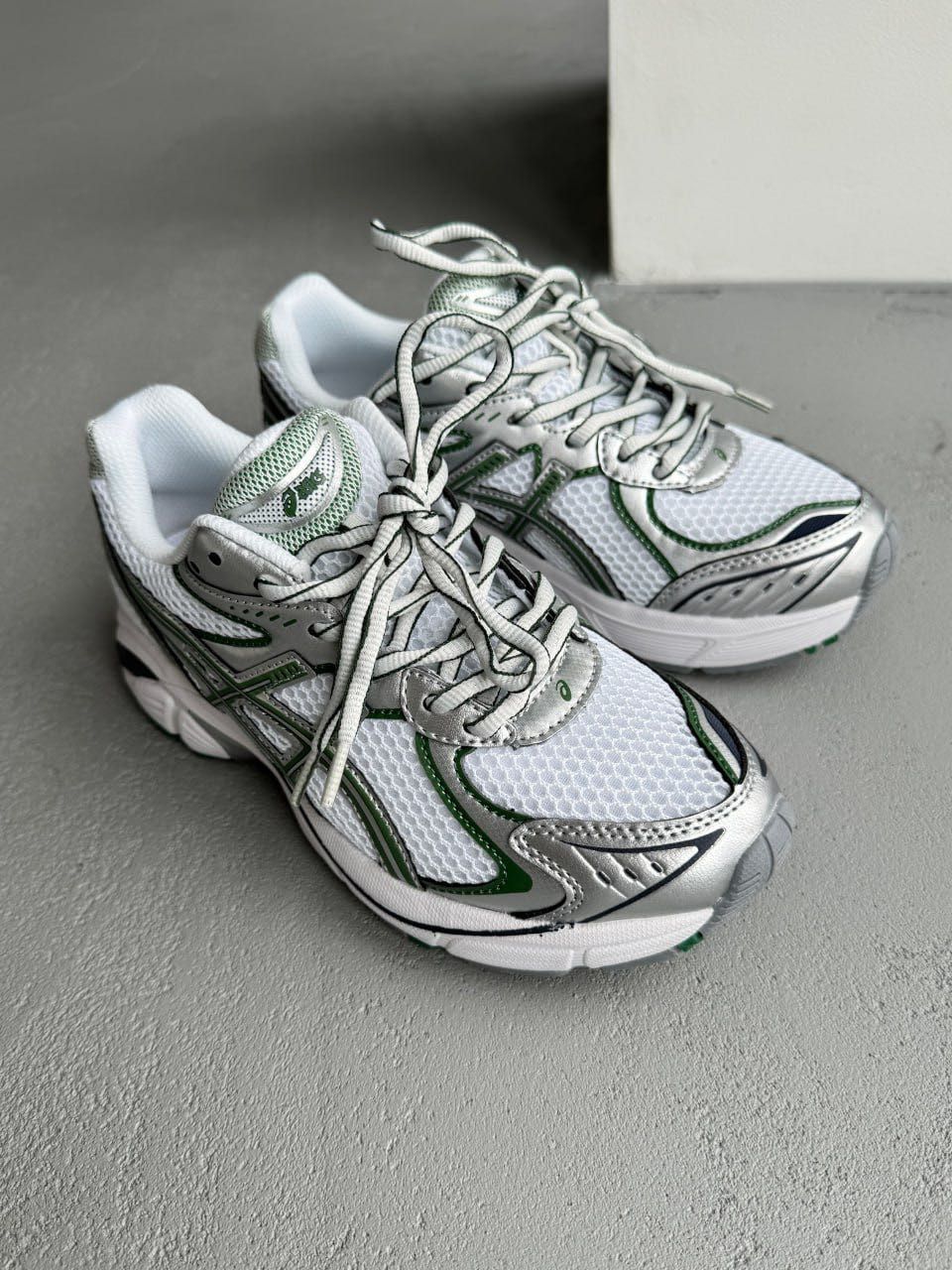 Кросівки Asics GT-2160 White Silver Green, кросовки Асікс ГТ-2160 білі