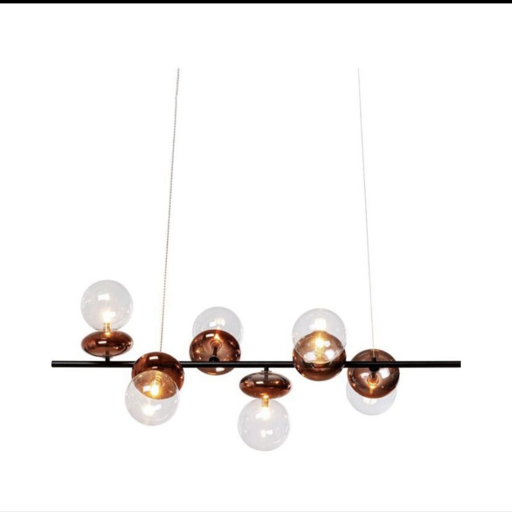 Lampa wisząca DOUBLE BUBBLE COPPER - czarny/miedzian