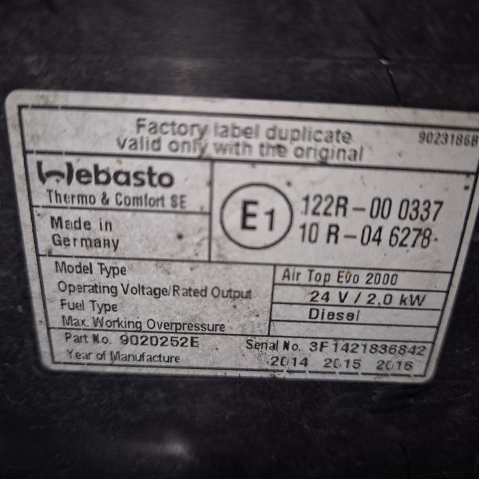 Webasto Renault GAMA T postojowe ogrzewanie