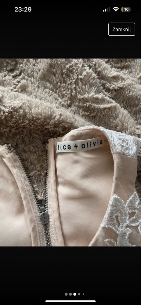 Koronkowa sukienka Alice + Olivia