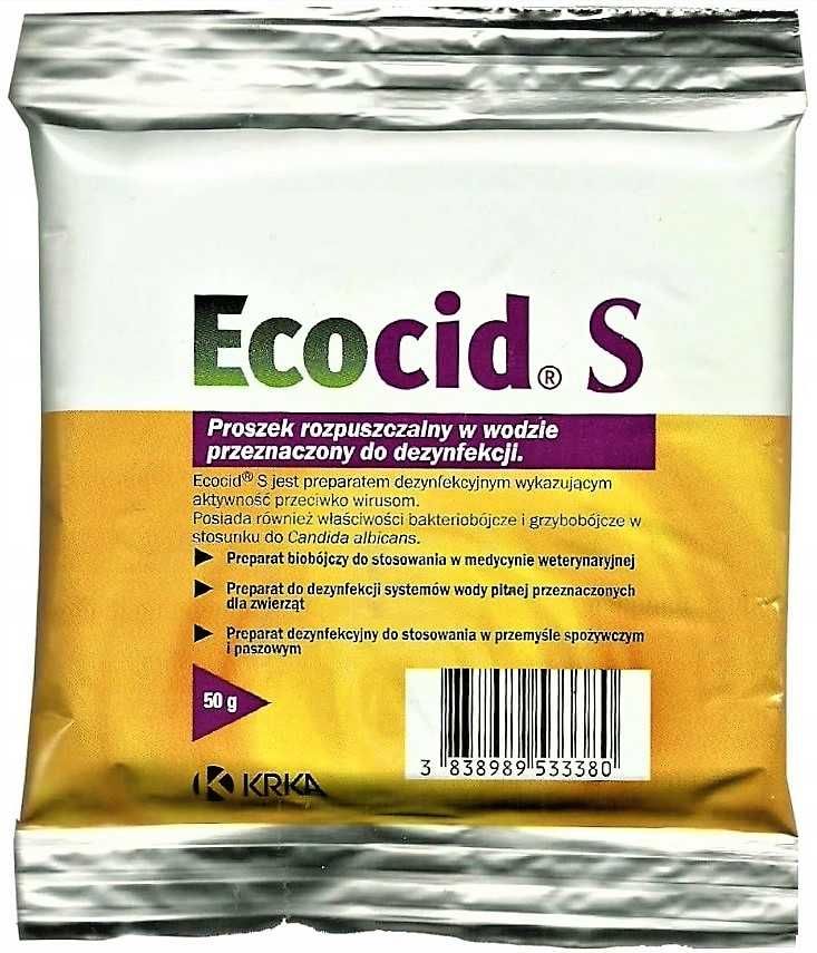 ECOCID S 50g - działa wiruso bakterio grzybobójczo nie Virkon x 4 0686