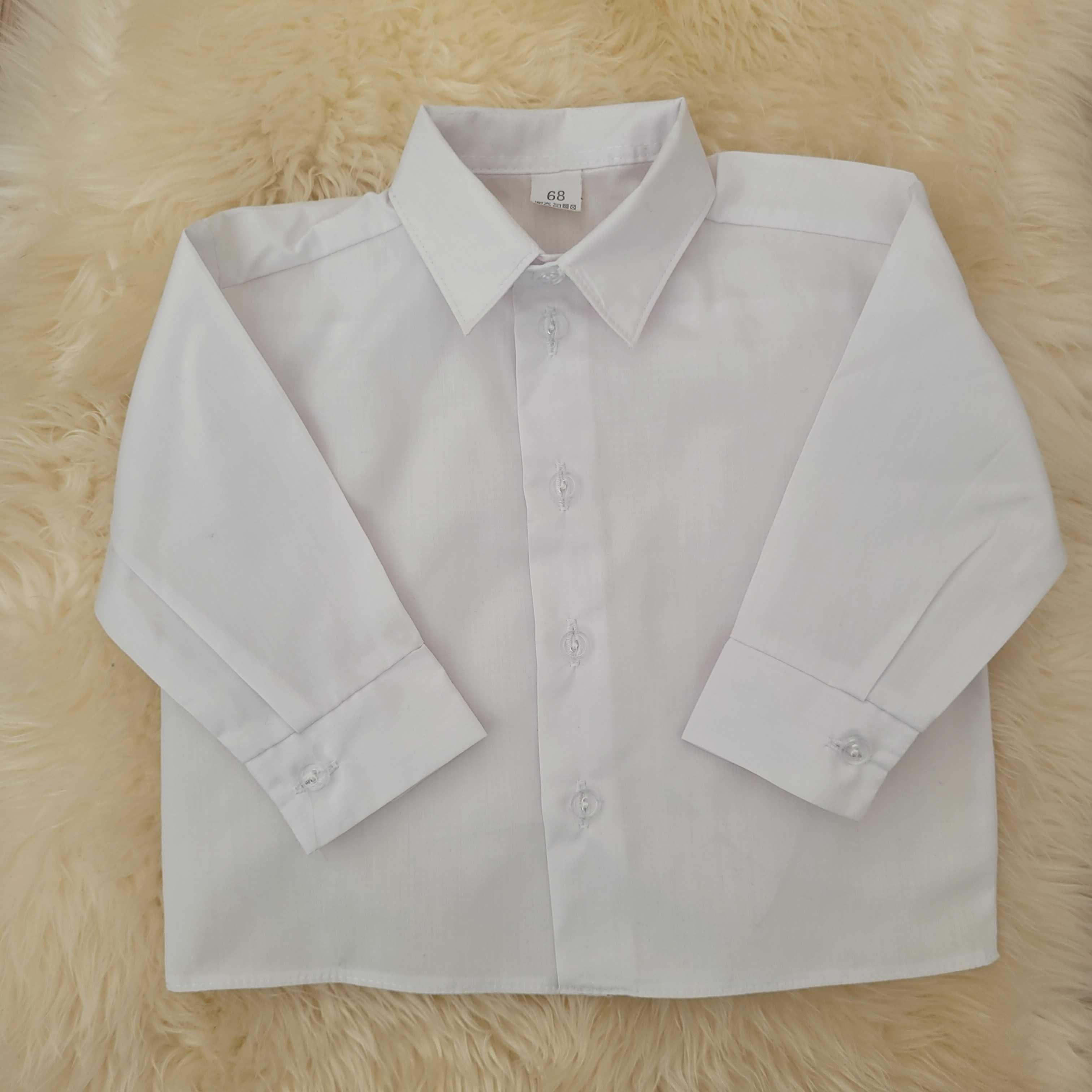Biała koszula do chrztu roz. 68 - jak NOWA