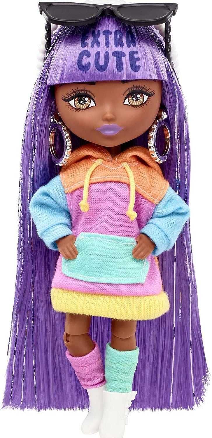 Лялька Barbie Extra Minis Purple Silver Hair негритянка номер 7
