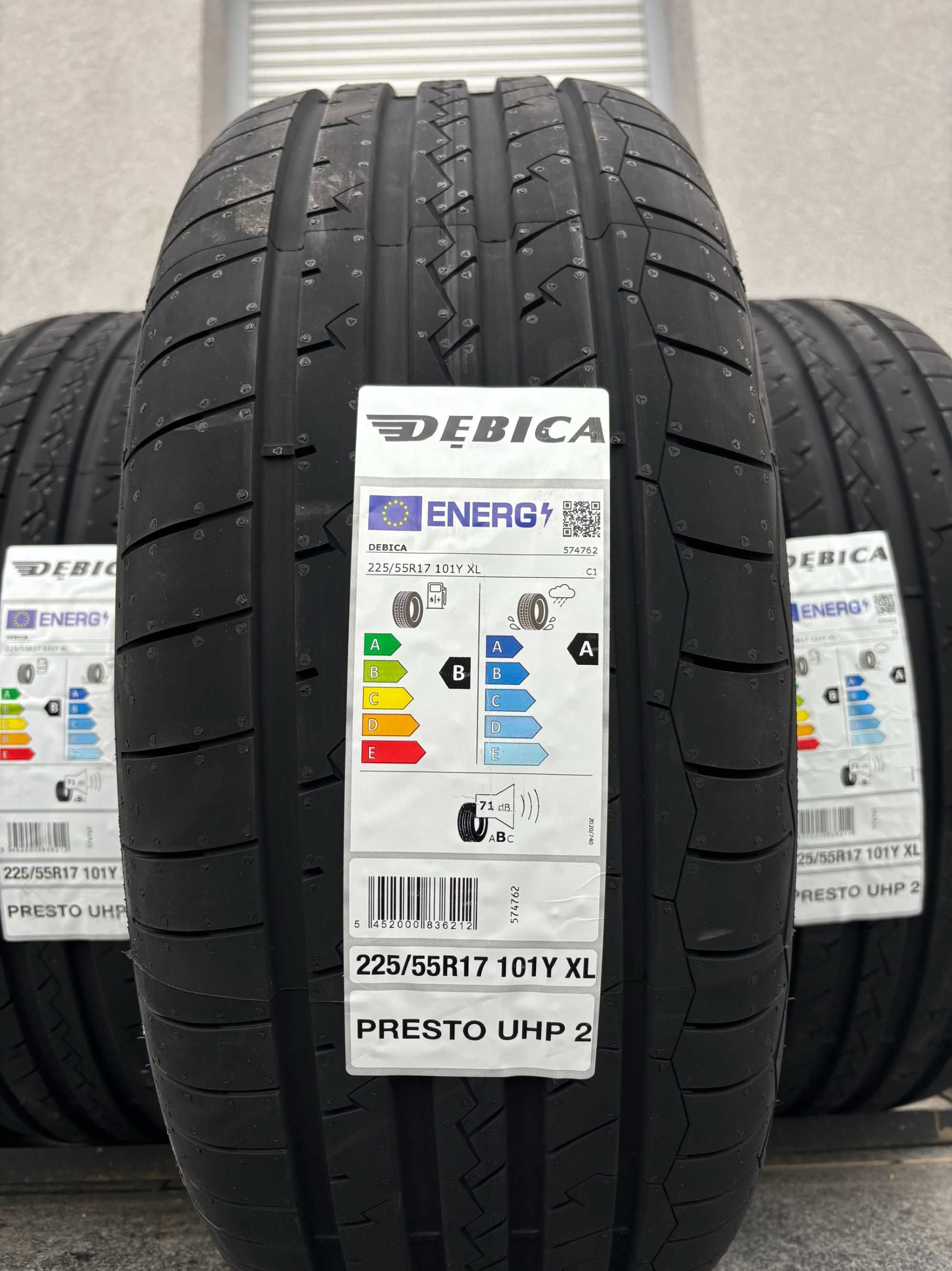 4szt letnie 225/55R17 Dębica UHP2 prod. 2024 rok! 101Y XL B,A,71db gwa