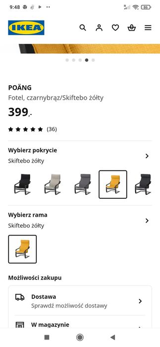 Fotel wraz z podnóżkiem