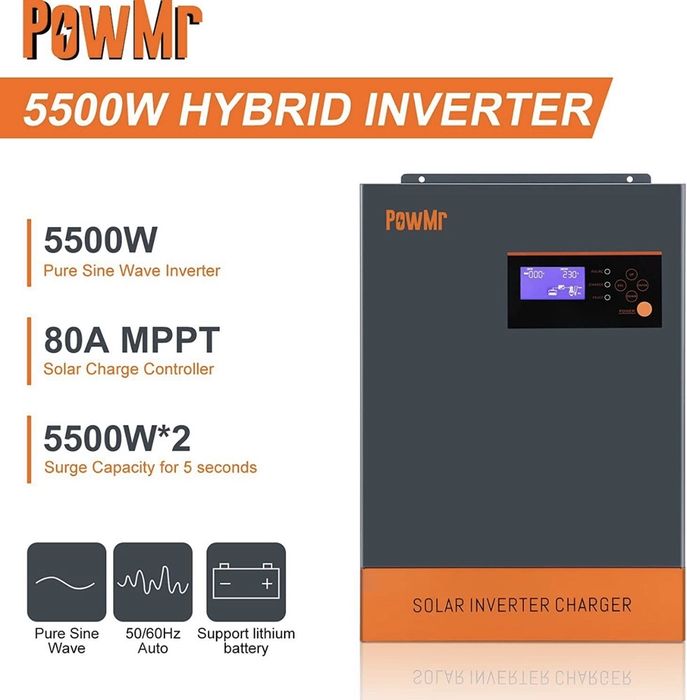 інвертор, Инвертор PowMr 5.5кВт 48V LG CHEM 12S2P 6,8кв квартира