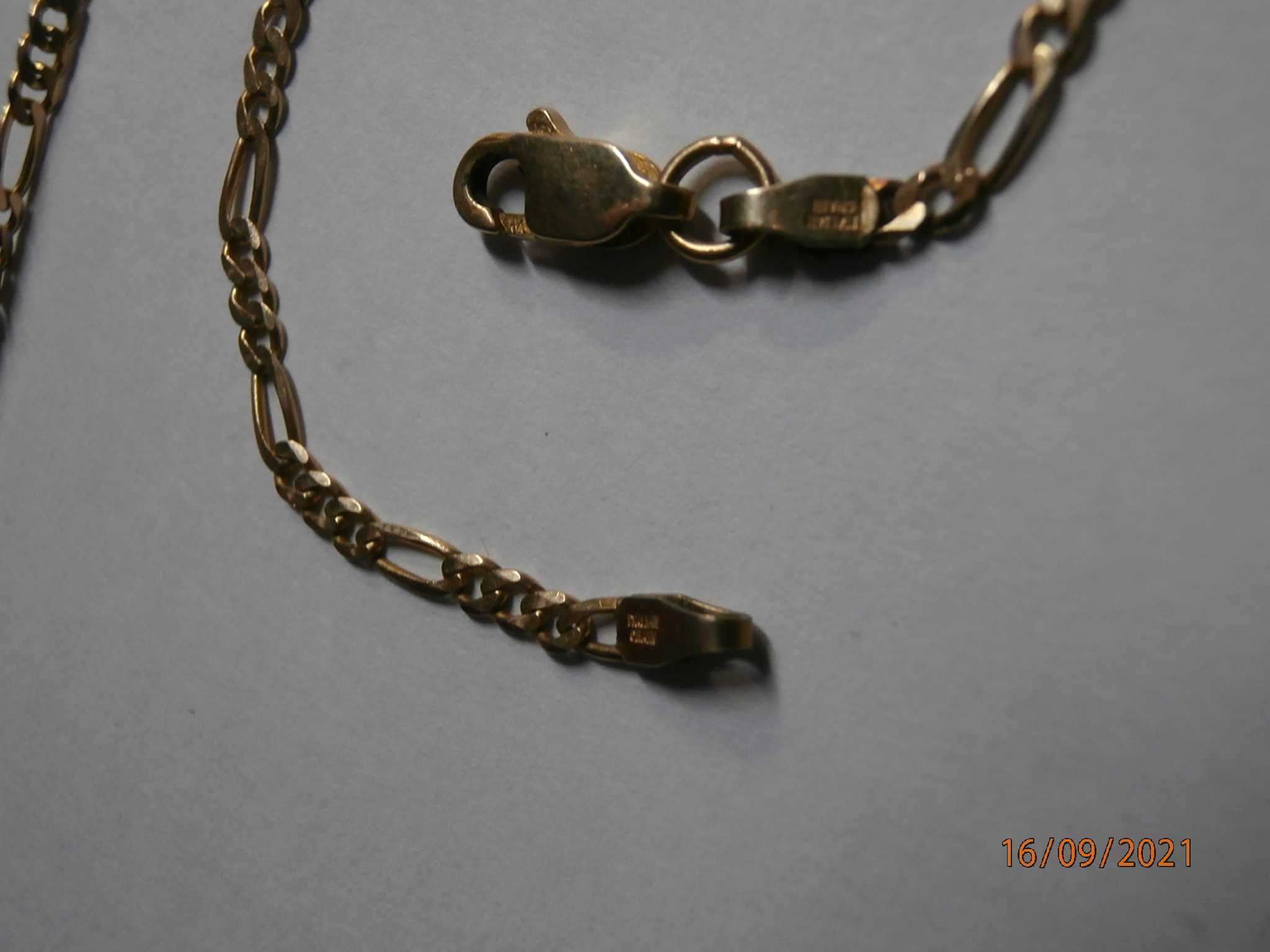 Łańcuszek złoty złoto pr. 585, 565 mm długości 5,5g - Unisex
