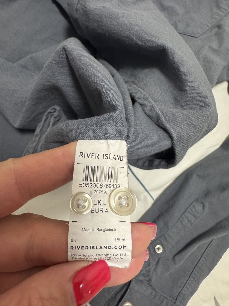 Рубашка river island льон