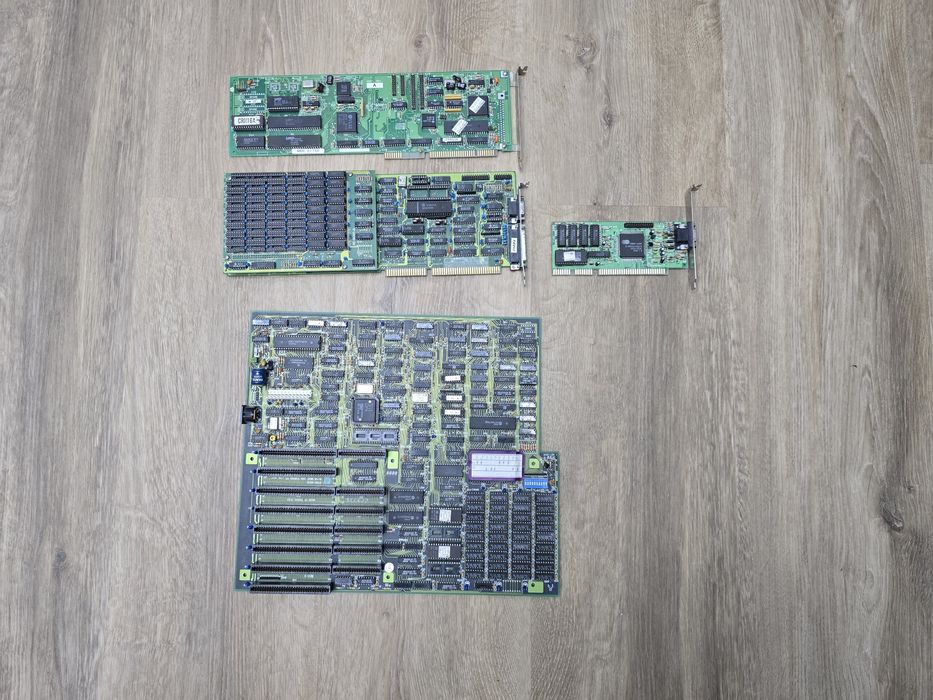 Części komputera 286 AT płyta, rozszerzenie RAM, kontroler MFM/FDD ISA